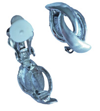 Ohr Clips silber glänzend +