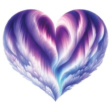 Aquarell Aurora Herz 9x9 cm