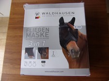 Fliegenmaske Waldhausen 3 in 1  Gr. Pony schwarz