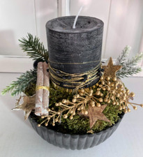 Hand-Made Adventsgesteck*Weihnachtsgesteck* Schale *Shabby *Antik*Tischgesteck b