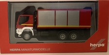 HERPA IVECO TRAKKER 3-ACHS ALLRAD WLF / ABROLLKIPPER FEUERWEHR NEUTRAL