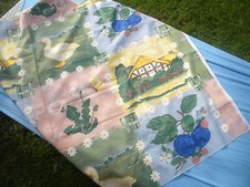 Satin Baumwollstoff mit Enten Landhaus Motiv Rest Meterware 145x180 Stück