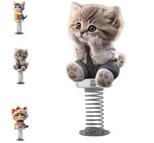 2D Shy Kitty Bobble