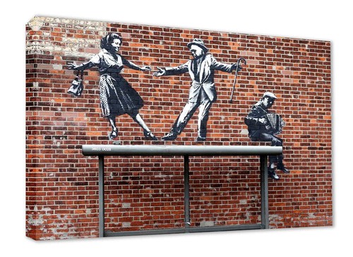 Wandbild banksy dance couple - wandbild,