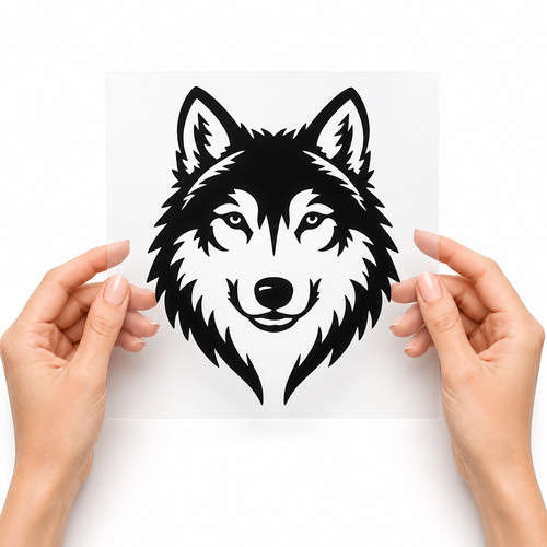 Autoaufkleber wolf 7x9cm - autoaufkleber,