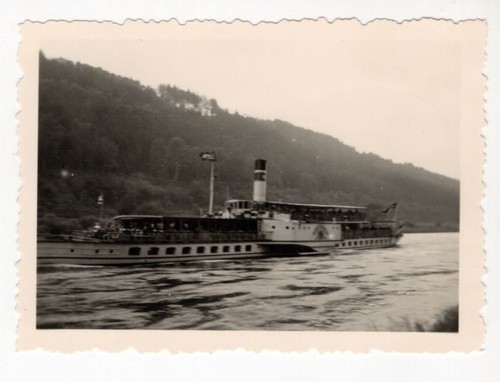 Vintage foto raddampfer auf - vintage,