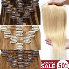 100%Remy Echthaar Clip in