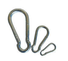 Karabiner Haken Karabinerhaken Feuerwehrkarabiner 40-80 mm Schnapphaken Metall