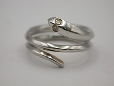 Edler Designerring Schlange Platin 950