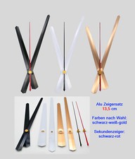 Zeigersatz 13 cm schwarz weiß
