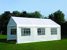Seitenplane Seitenteil für Pavillon Partyzelt Zeltplane 6 Meter PVC weiß Fenster