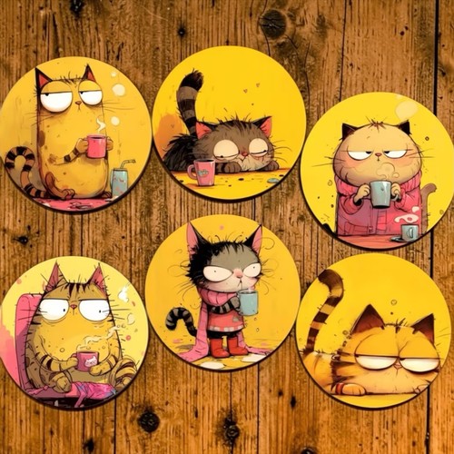 Untersetzer aus holz katzen - holz,