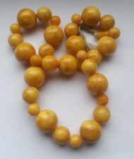 Bernsteinkette real Amber Butterscotch Naturbernstein tesbih 45,66 Gramm