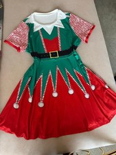 Wichtel Elfe Damen Kleid Gr. 42-46 (4 XL) Kostüm Weihnachten