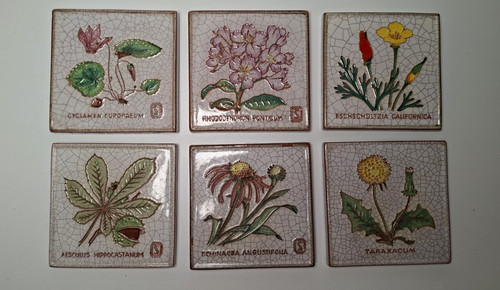 Karlsruher majolika 6er set - majolika,