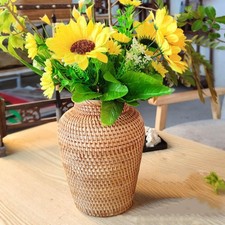 Rattan Gewebte Blumenvase