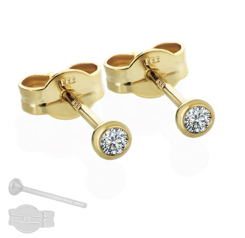 Paar diamant ohrstecker gold - ohrstecker,