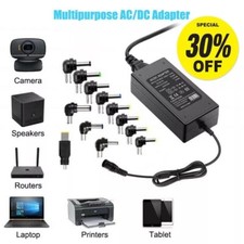 8/12PIN 12V-24V AC/DC 96W Laptop Universal Netzteil Ladekabel Ladegerat DE