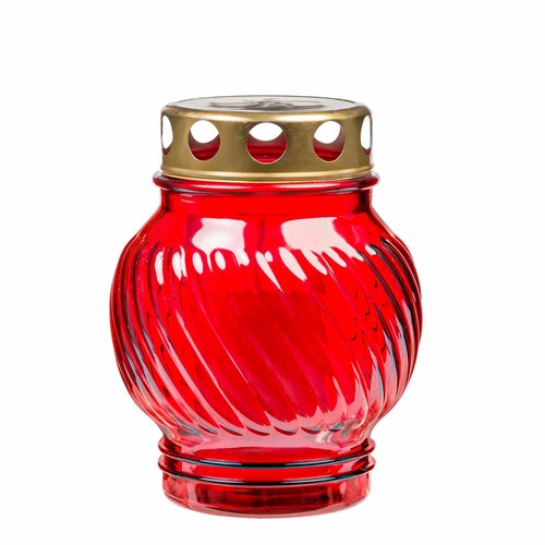 Grablicht glas mit kerze - mit,