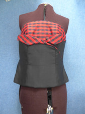 Abend-Oberteil/-kleid,außergewöhnliche Corsage, teilw. Seide, ca. Gr. 38