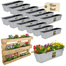 12er Set Paletten Blumenkasten