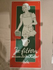 Melitta Emailleschild Metall