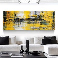 Leinwand Bild Abstrakt Gelb