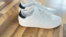 Stan Smith Sondermodell „Lux“ (hohe Sohle), US 12,5 / 47 1/3; weiß/schwarz