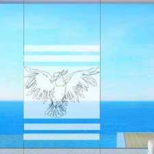 Sichtschutzfolie Milchglasfolie Druck Papagei blickdicht Fenster Glasscheiben