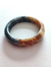 neu natürliche Jade Armreif 59 mm Naturstein Bracelet grau braun