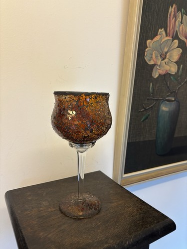 Mosaik kelch glas kerzenhalter - glas,