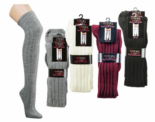 Damen strick winter overknees - winter,