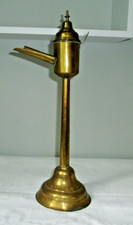 Antike Messing Stand-Öllampe mit Wandhalterung 29 cm, ohne Docht Top