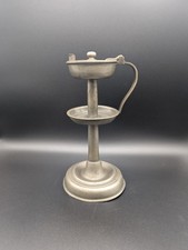 Antike Öllampe aus Zinn -