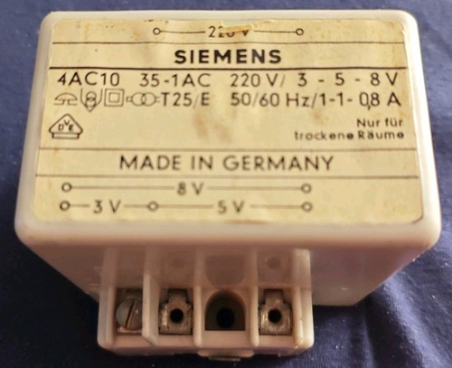 Siemens klingeltrafo 4ac10 - siemens,