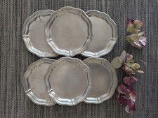 Zinn Untersetzer schlicht mit