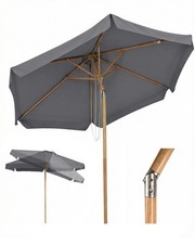 200cm holzoptik sonnenschirm - 200cm,