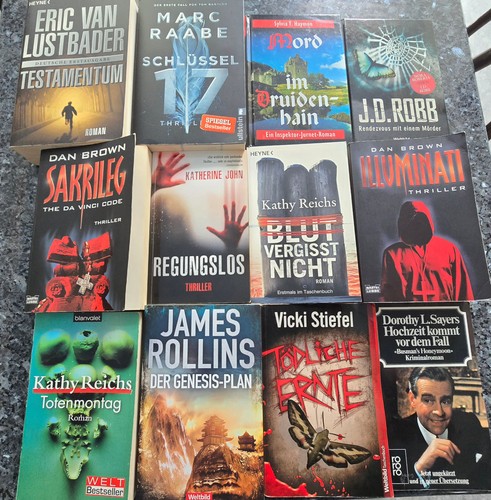12x buch krimi thriller - tb,, buch,