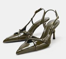 Zara viral Khaki Pumps 37