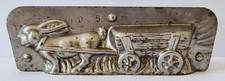 Nette, alte Schokoladenform, Hase mit Wagen - Laurösch ?, Nr. 4085 - um 1930/40