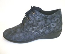 8 42 Goldkrone Stiefeletten Schnürstiefeletten Schuhe Leder Weite H blau