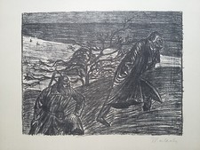 Ernst BARLACH: Orig.- Lithografie "Schlechtes Gewissen III" handsigniert 1919