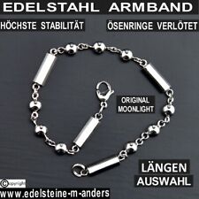 Gliederarmband Kugelarmband Walzenarmband Damen Edelstahl Armband Armschmuck