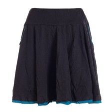 Vishes Damen Rock Mini Rock Baumwoll Rock High Waist Retro Stil