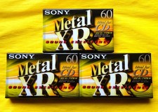 3x SONY METAL-XR 60 Cassette Tapes 1999-2001 + OVP + SEALED +