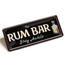 Blechschild Rum Bar 28x12 Stay