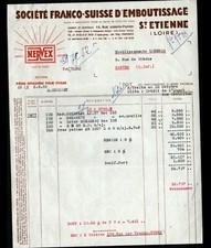 SAINT-ETIENNE (42) FABRIK / ERSATZTEILE für FAHRRÄDER-FAHRRÄDER "NERVEX" 1955