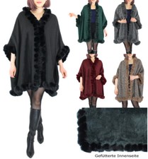 Damen Poncho Umhang Mantel