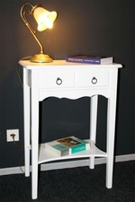 Massivholz Konsolentisch weiß