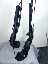 Pleaser Gladiator Overknee High Heels Lack Sandaletten Sexy Edel Sammlerstück